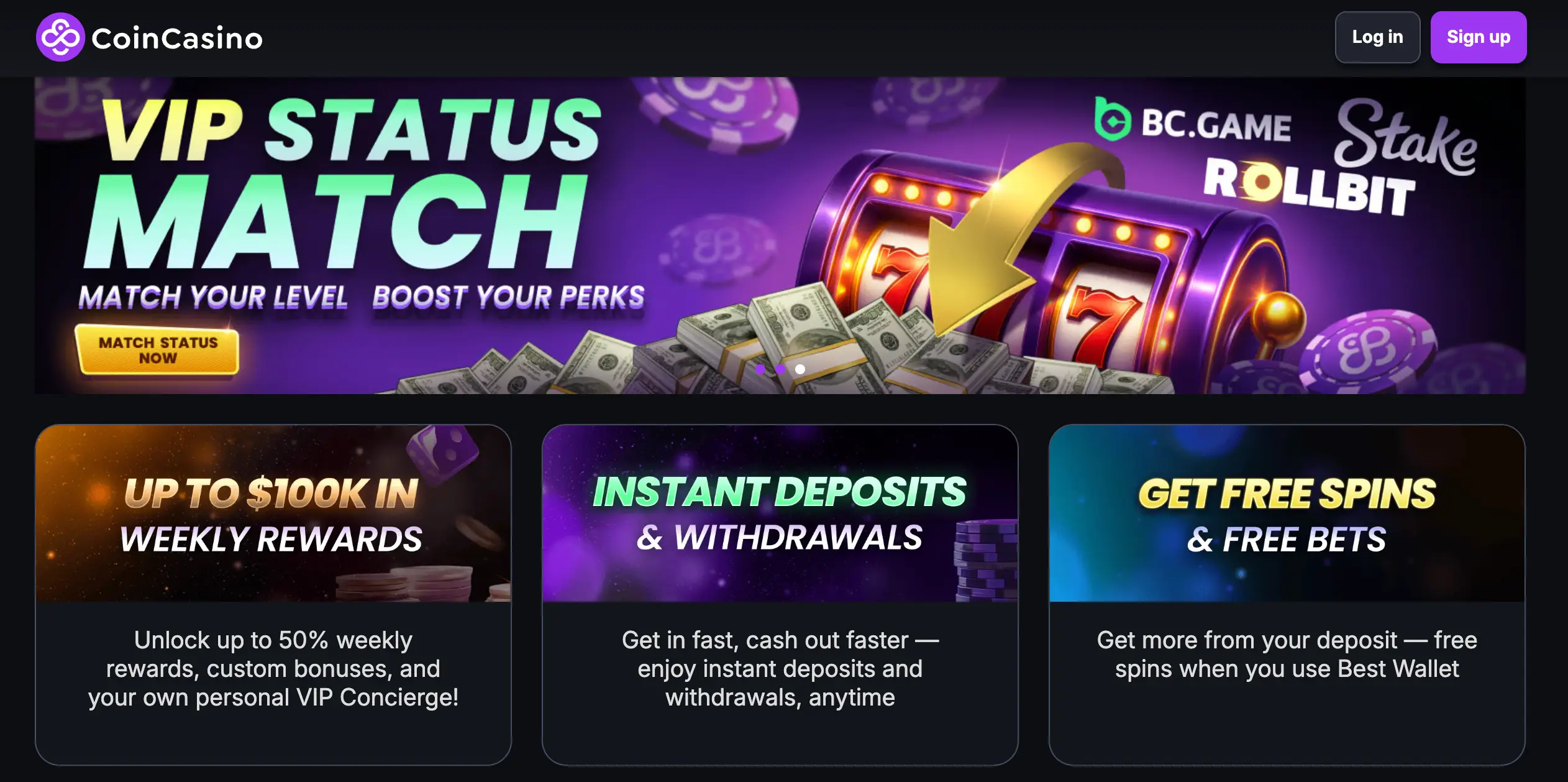 CoinCasino – bästa utländska casino för storspelare och krypto 